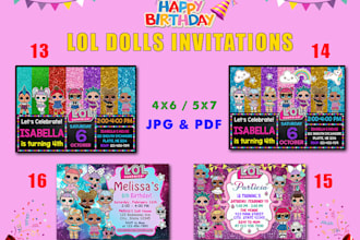 lol birthday invitation party