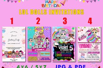 lol birthday invitation party