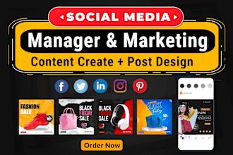 be your social media marketing manager with attractive content