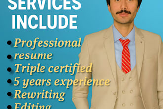 write a professional CV and cover letter