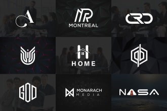 do custom streetwear line urban fashion clothing brand monogram gym logo design