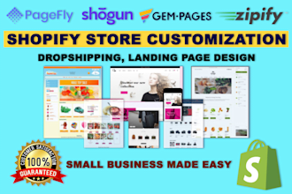 build shopify dropshipping store and shopify store design