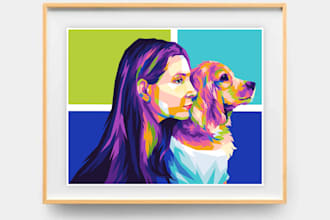 make amazing wpap pop art portrait for you