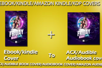 design ebook cover, audiobook, amazon kindle book cover, acx, audible,KDP cover