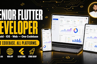 be your senior flutter developer for android ios and web app