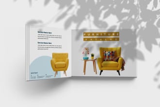 design business catalog, product catalog, and magazine