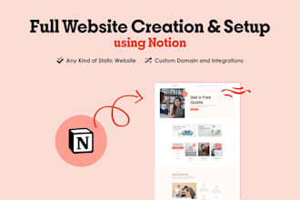 create any kind of website using notion