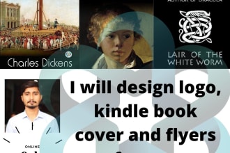 design logo, kindle book cover and flyers for you