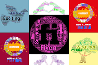do word cloud art and typography design