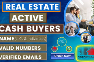 provide updated cash buyers list with skiptracing
