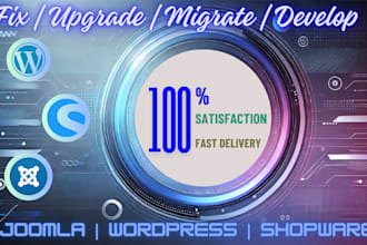 fix, upgrade, migrate, develop joomla, shopware, wordpress websites