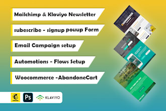 design professional mailchimp, klaviyo email template newsletter