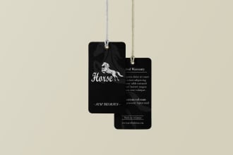 do clothing hang tag and label design within 6 hours