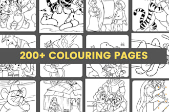 send you 200 disney colouring pages for kids