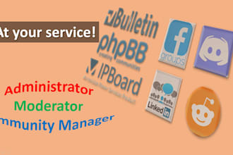 be your community moderator administrator