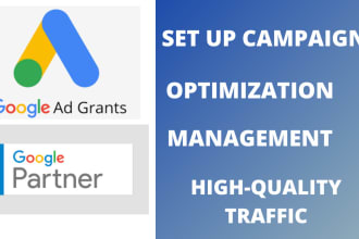 set up a google grants account,create winning fundraising ads