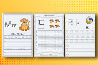 create a custom tracing workbook for kids