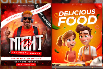 be your event, party, food, corporate flyer designer