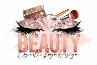 do feminine beauty makeup and beauty spa cosmetic logo design