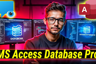 create microsoft access database with forms, queries, report