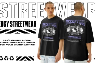 create tshirt designs streetwear, grunge or y2k for clothing
