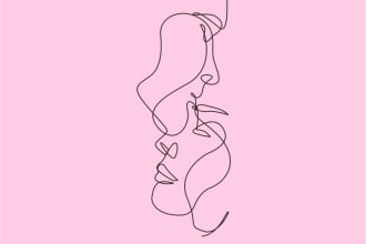 create a simple abstract face outline in 24 hours