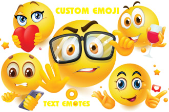 create custom emojis and text emotes