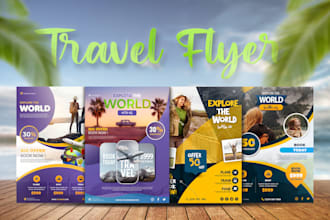 design tour and travel flyer