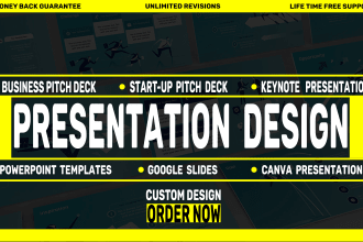 design business pitch deck, startup pitch deck, PPT deck,powerpoint presentation