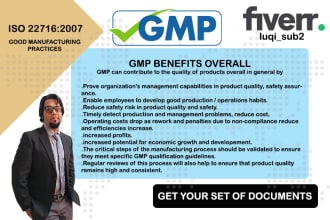 do gmp iso 22716 documents and audit and certificate