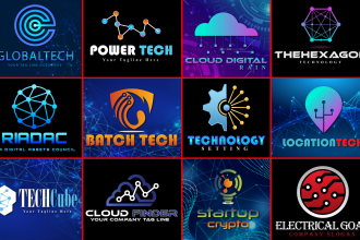 do modern tech startup crypto,software , minimalist or logo design
