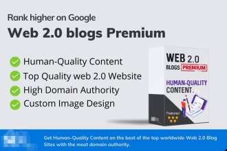 provide web 2 0 backlink human quality content with custom image design