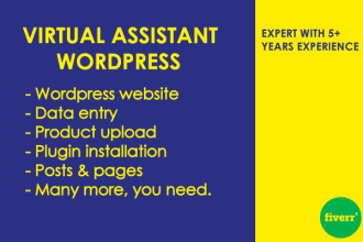 be your wordpress virtual assistant va, website update, wordpress support