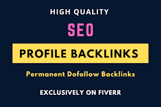 create SEO profile backlinks dofollow for your website