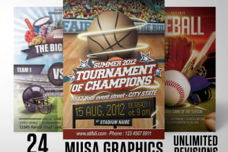design party, club and sports flyer