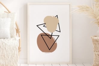 create abstract wall art for your etsy shop