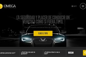 develop professional car, chauffeur and limousine rental website