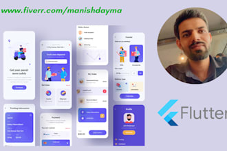 flutter application design for any platform like mobile, web, desktops from xd