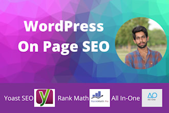do on site SEO and technical on page optimization of wordpress site