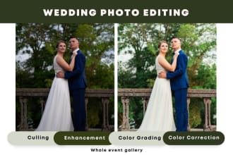 do wedding photo editing and lightroom photo editing