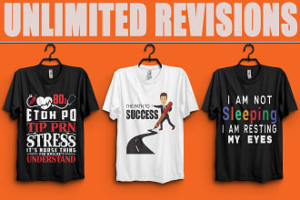 do custom typography, trendy and unique retro t shirt design