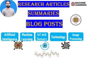 write quality research articles on ai, machine learning and technology