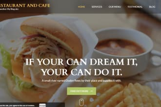 create restaurant website with menu and food ordering in wordpress