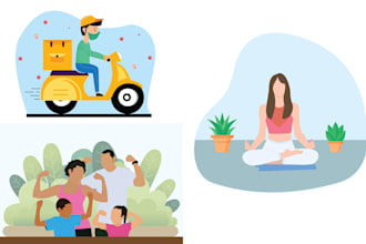 design flat vector illustration or graphic art