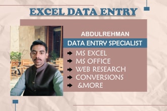 do exact data entry, copy paste, data collection, and comprehensive web research