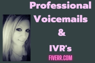 record your voicemail greeting IVR in american female voice