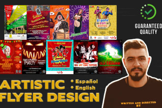 design attractive flyer for your artistic event or concert