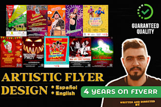 design attractive flyer for your artistic event or concert