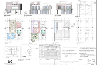 draw 2d floor plan, house plan, elevations in autocad