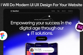 do modern UI UX design for your websites in figma